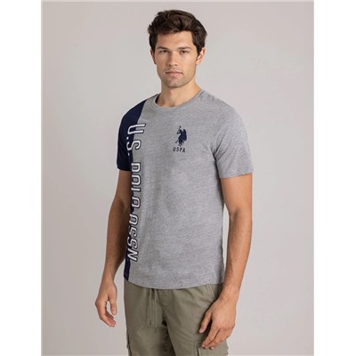 VERTICAL U.S. POLO ASSN. GRAPHIC COLORBLOCK T-SHIR