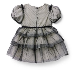 DOT TIERED TULLE DRESS
