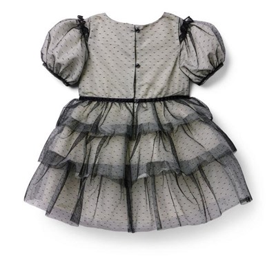 DOT TIERED TULLE DRESS