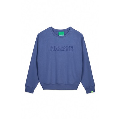 Sudadera felpa algodón azul