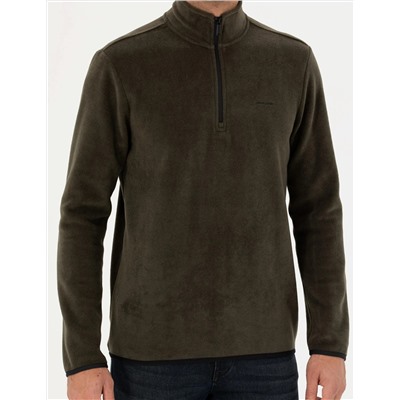 Koyu Haki Regular Fit Sweatshirt