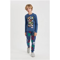 Defacto Erkek Çocuk Marvel Uzun Kollu Pijama Takımı B2373A823WN