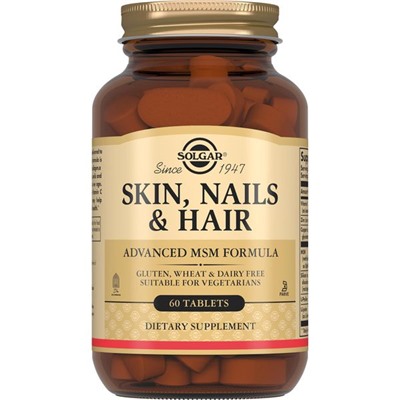 SKIN,NALIS & HAIR 60 tab Solgar