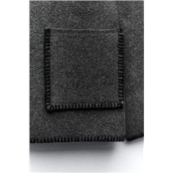 KNIT SWEATER WITH CONTRAST TOPSTITCHING
