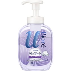 Kao Biore U Мыло-пенка для душа Foaming Body Wash Deep Clear Глубокое очищени, аромат луговые травы, бутылка с пенообразователем 540 мл