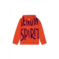 Kız Çocuk Turuncu Kapüşonlu Sweatshirt