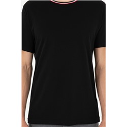 Erkek Regular Fit Bisiklet Yaka Siyah Tişört