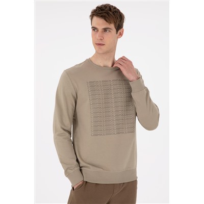 Erkek Açık Haki Sweatshirt