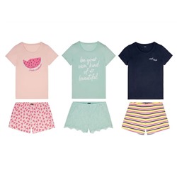 ESMARA® Shorty Pyjama Damen, aus Bio-Baumwolle