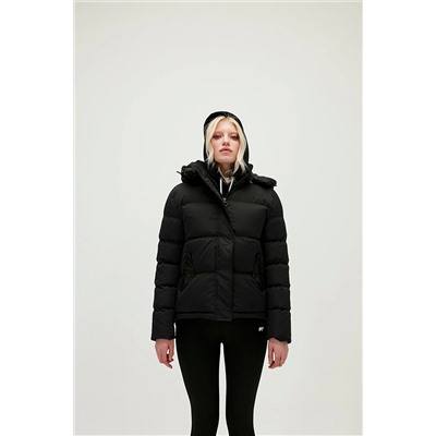 Bad Bear Tinkerbell Puffer Siyah Kapüşonlu Kadın Mont 21.04.15.004-C01