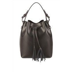 Bolso saco de piel Jila Negro