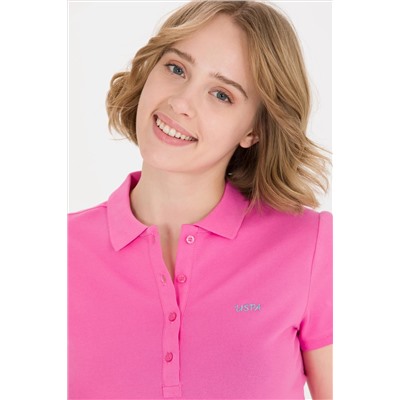 Kadın Pembe Basic Polo Yaka Tişört