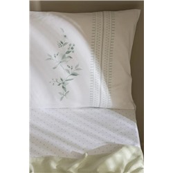 Mathilda King Size %100 Pamuk Karde Düz Pike Takımı - Mint Yeşili