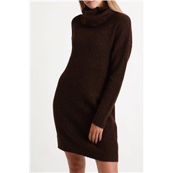 Vestido-jersey Marrón