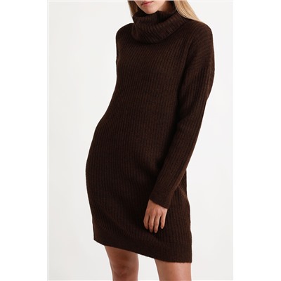 Vestido-jersey Marrón