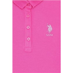 Kız Çocuk Pembe Basic Polo Yaka Tişört