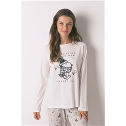 Pijama largo 100% algodón Snoopy