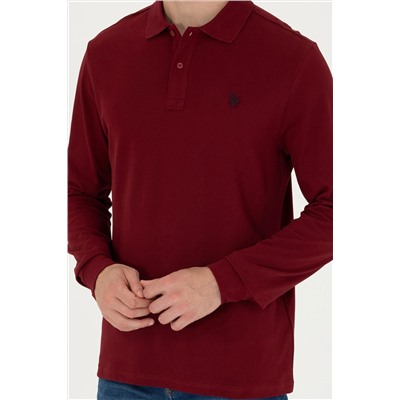 Erkek Bordo Basic Sweatshirt