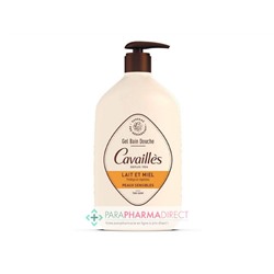 Cavaillès Gel Bain Douche - Lait et Miel - Peaux Sensibles 1 Litre