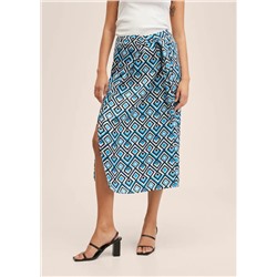 Falda cruzada estampada -  Mujer | MANGO OUTLET Melilla