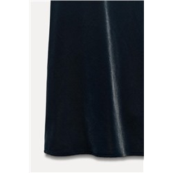 VELVET MIDI SKIRT