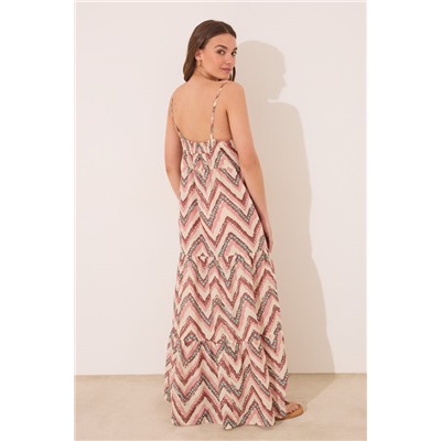 Vestido midi algodón estampado