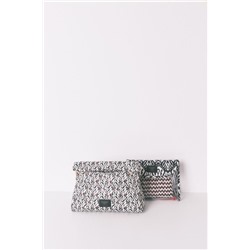 Neceser grande acolchado print hojas