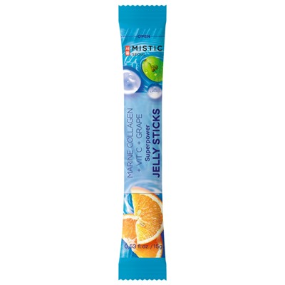 MISTIC MARINE COLLAGEN + VIT C + GRAPE SUPERPOWER JELLY STICKS Натуральный коллаген в желе с витамином С 1шт.*15г