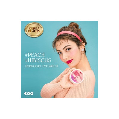 Peach & Hibiscus Brightening Hydrogel Eye Patch, Гидрогелевые патчи с экстрактами персика и гибискуса