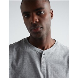 Buttons T-shirt, Men, Grey