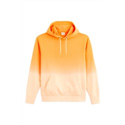 Sudadera dip-dye Naranja y salmón