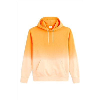 Sudadera dip-dye Naranja y salmón