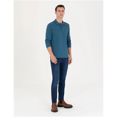 İndigo Slim Fit Basic Sweatshirt
