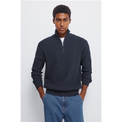 Jersey canalé cremallera