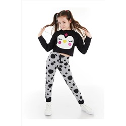 DenokidsPrenses Penguen Kız Çocuk T-shirt Pantolon Takım