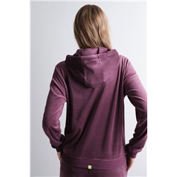 Chaqueta terciopelo cremallera vino