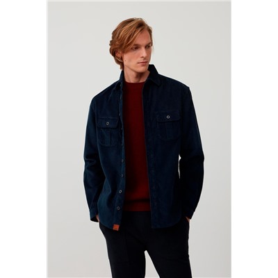 Sobrecamisa de terciopelo Azul marino