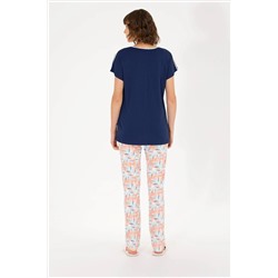 Kadın Lacivert Pijama Takımı