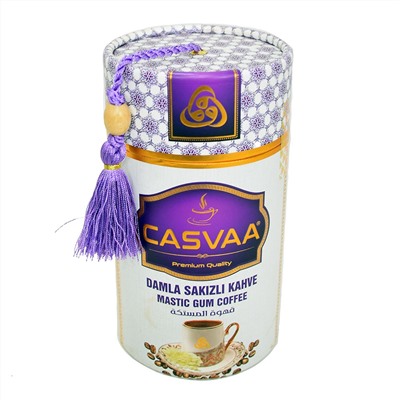 Кофе "Casvaa" 250 гр DAMLA SAKIZLI с ароматом мастики (банка) 1/12