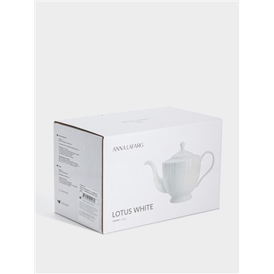 Чайник заварочный, 1,1 л, фарфор F, белый, Lotus white