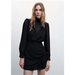 Vestido plumeti espalda abierta -  Mujer | MANGO OUTLET España