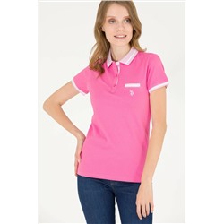 Kadın Pembe Polo Yaka Tişört