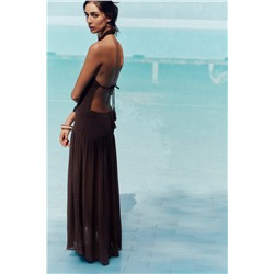 SMOCKED HALTER DRESS