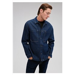 MaviHeybeli Rinse Denim Gömlek Oversize / Geniş Kesim 0210778-86732