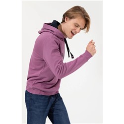 Erkek Menekşe Kapüşonlu Sweatshirt