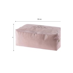 Çiçek Desen Baskılı Hurç - Pudra - 52x28x21 cm