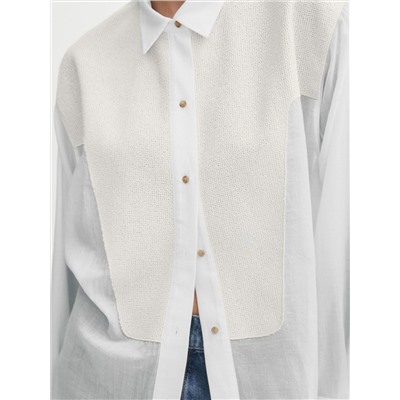 CAMISA SEMITRANSPARENTE DETALLE PECHERA