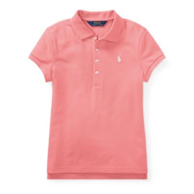 GIRLS 7-16 Stretch Piqué Polo Shirt