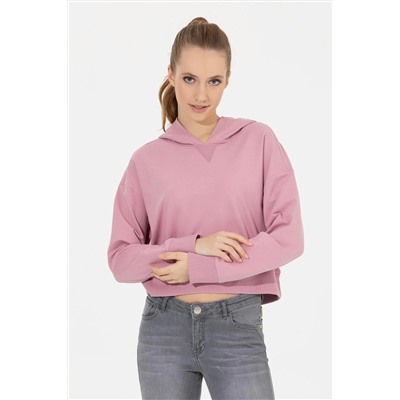 Kadın Manolya Kapüşonlu Sweatshirt