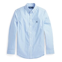 Boys 8-20 Striped Cotton Poplin Shirt